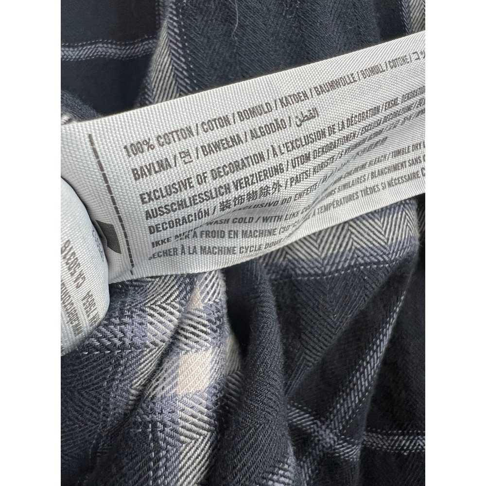 Abercrombie & Fitch Womens XL Plaid Soft Cotton Button Down Oversized Shirtdress - Picture 7 of 8